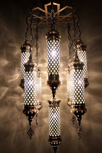 9in1 Stylish Blown Glass Laser Chandeliers